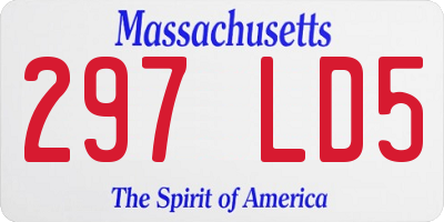 MA license plate 297LD5