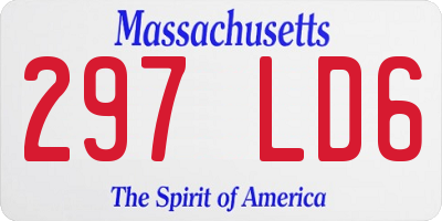 MA license plate 297LD6