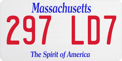 MA license plate 297LD7
