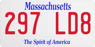 MA license plate 297LD8