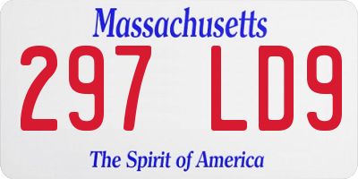 MA license plate 297LD9