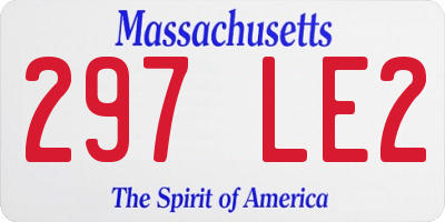 MA license plate 297LE2