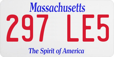 MA license plate 297LE5