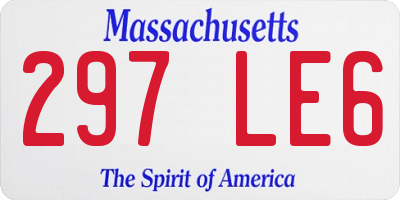 MA license plate 297LE6