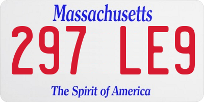 MA license plate 297LE9