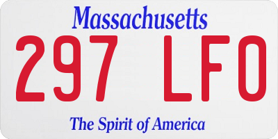MA license plate 297LF0