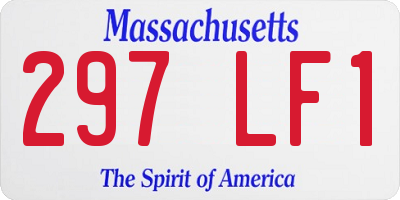 MA license plate 297LF1
