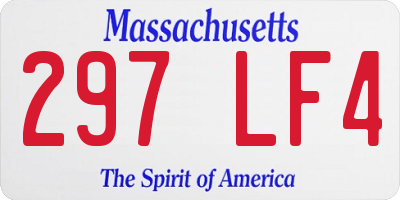 MA license plate 297LF4