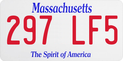 MA license plate 297LF5