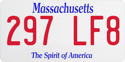 MA license plate 297LF8