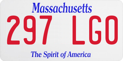 MA license plate 297LG0