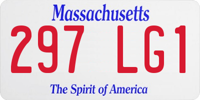MA license plate 297LG1