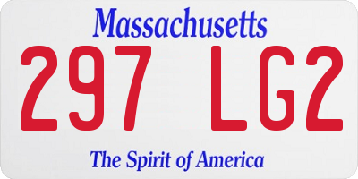 MA license plate 297LG2