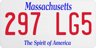 MA license plate 297LG5