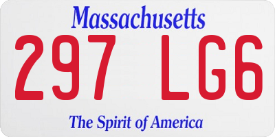 MA license plate 297LG6