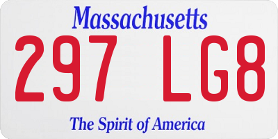 MA license plate 297LG8