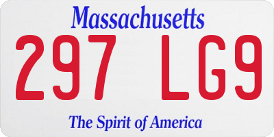 MA license plate 297LG9