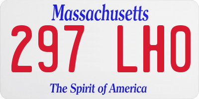 MA license plate 297LH0