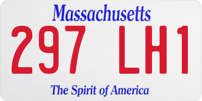 MA license plate 297LH1