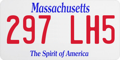 MA license plate 297LH5