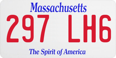 MA license plate 297LH6
