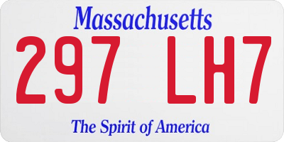 MA license plate 297LH7