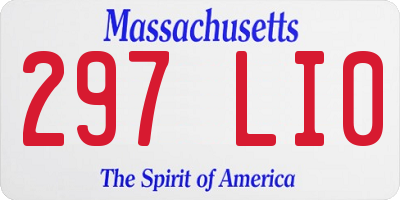 MA license plate 297LI0
