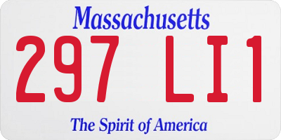 MA license plate 297LI1