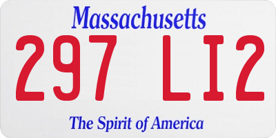 MA license plate 297LI2