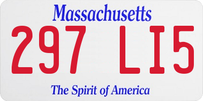 MA license plate 297LI5