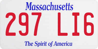 MA license plate 297LI6