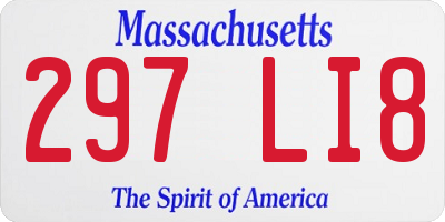 MA license plate 297LI8