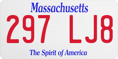 MA license plate 297LJ8