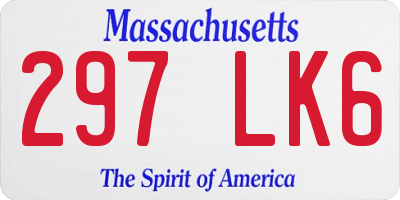 MA license plate 297LK6