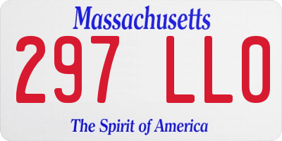 MA license plate 297LL0