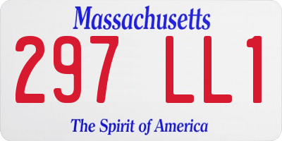 MA license plate 297LL1