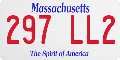 MA license plate 297LL2