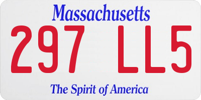 MA license plate 297LL5