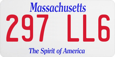 MA license plate 297LL6