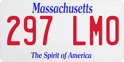 MA license plate 297LM0