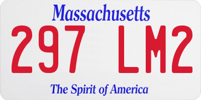 MA license plate 297LM2