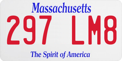 MA license plate 297LM8