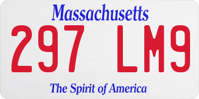 MA license plate 297LM9
