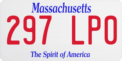 MA license plate 297LP0