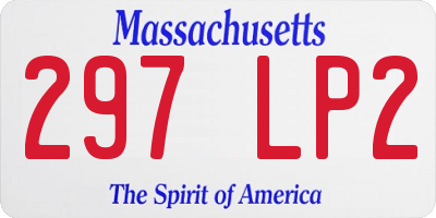MA license plate 297LP2