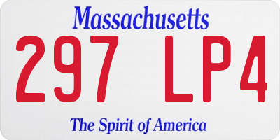 MA license plate 297LP4
