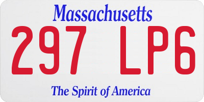 MA license plate 297LP6