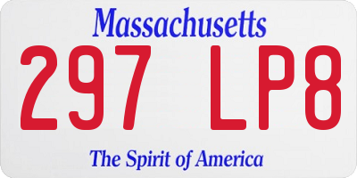 MA license plate 297LP8