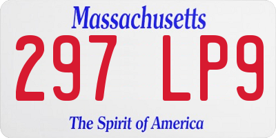 MA license plate 297LP9