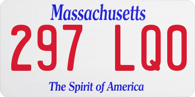 MA license plate 297LQ0